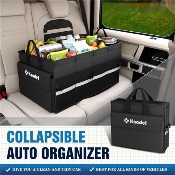 Car Trunk Organizer with Lid,Collapsible Car Trunk Storage Organizer,Car Storage - Picture 4 of 7